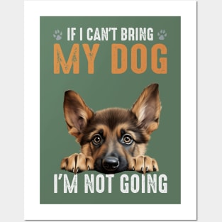 Not Going German Shepherd Posters and Art